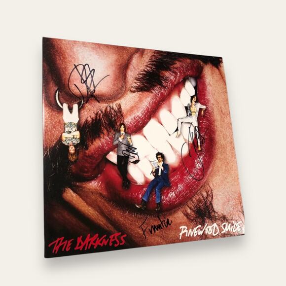 SIGNED The Darkness Pinewood Smile Red Vinyl Pledgemusic Exclusive